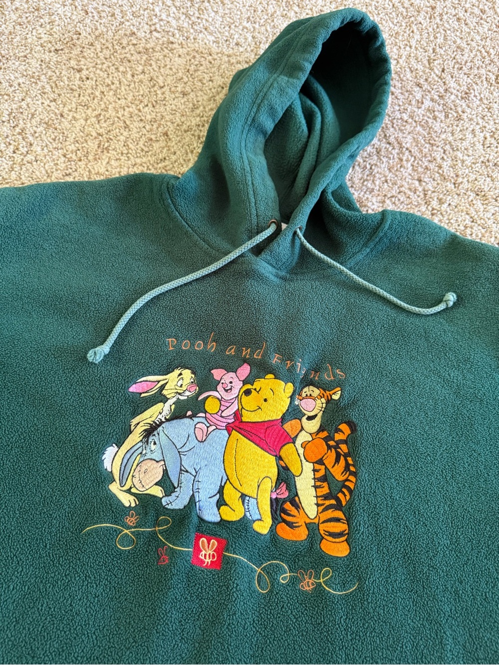 Disney Forest Green Fleece Pullover Hoodie